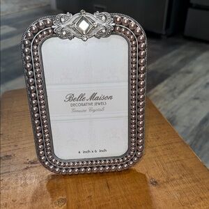 Belle Maison Silver and Pink Jewel Picture Frame